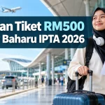 Bantuan Tiket Penerbangan RM500 untuk pelajar baharu IPTA 2026