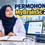Pelajar sains membuat permohonan MyBrainSc 2026 melalui KPT