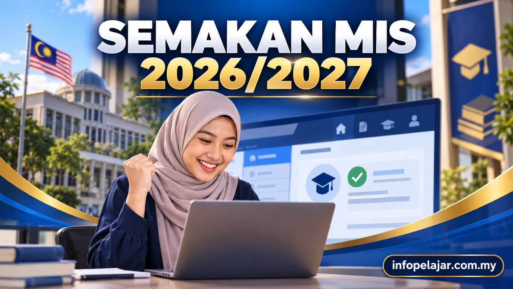 Pelajar membuat semakan keputusan MIS 2026 2027 melalui KPT