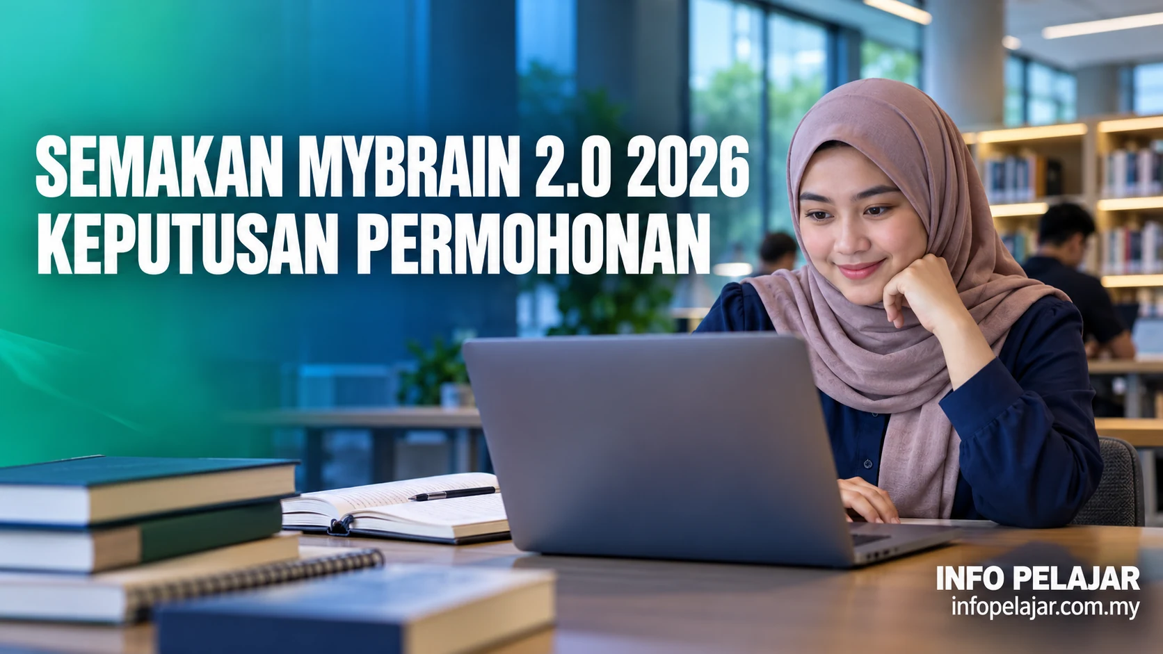 Pelajar membuat semakan keputusan MyBrain 2.0 2026